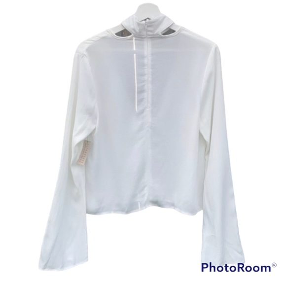 Flynn Skye Memphis Choker Neck White Top Sz M - Picture 7 of 11